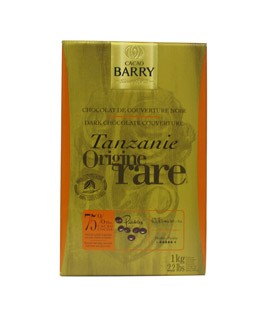 Cioccolato fondente di copertura della Tanzania 75% - Barry
