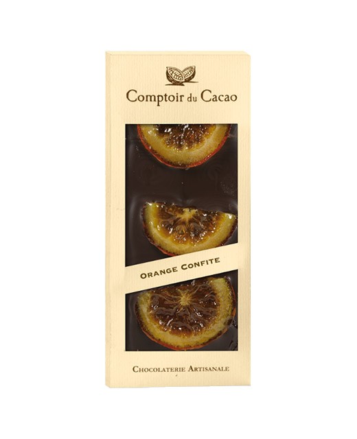 Tavoletta di cioccolato fondente - arancia candita - Comptoir du Cacao