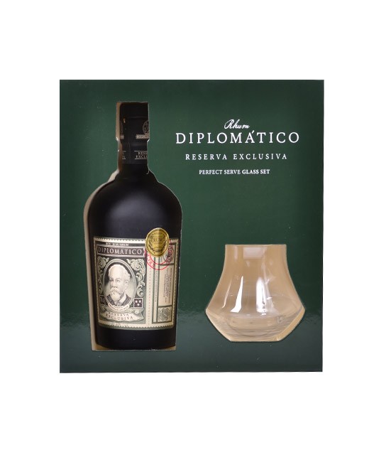 Cofanetto Diplomatico Reserva Exclusiva - 2 bicchieri - Diplomatico