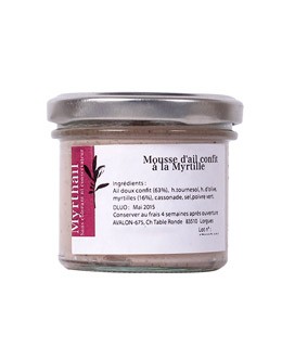 Mousse d'aglio confit ai mirtilli - Les Petits Potins