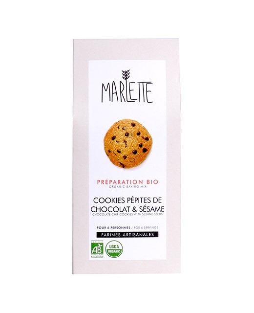 Preparazione bio per Cookie alle pepite di cioccolato e sesamo - Marlette