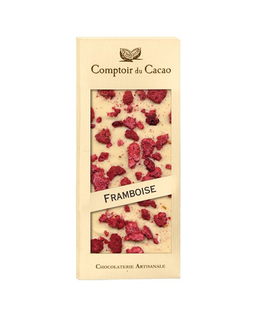 Tavoletta di cioccolato bianco - lampone - Comptoir du Cacao