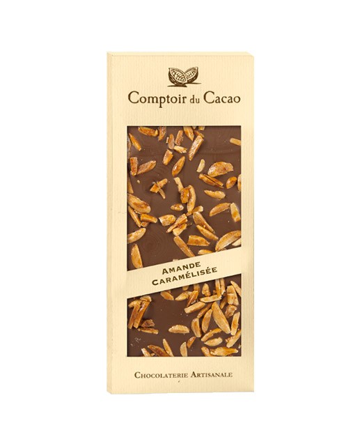 Tavoletta di cioccolato al latte - mandorle caramellate - Comptoir du Cacao