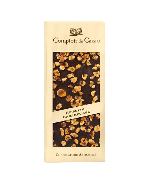 Tavoletta di cioccolato fondente - nocciole caramellate - Comptoir du Cacao