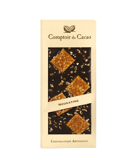Tavoletta di cioccolato fondente - nougatine - Comptoir du Cacao