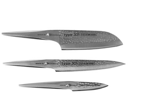 Set di tre coltelli - P02 + P05 + P09 - Chroma, Type 301 Design by F.A. Porsche