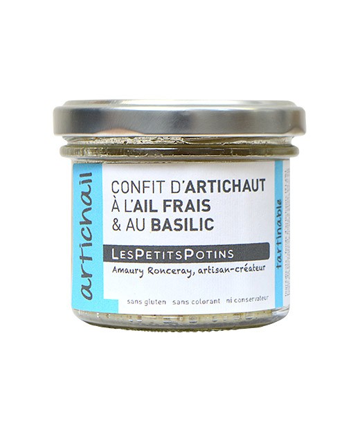 Confit di carciofi, aglio fresco e basilico - Les Petits Potins
