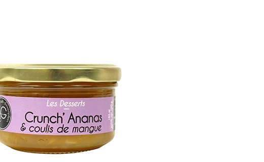 Crunch' Ananas - coulis di mango - Vergers de Gascogne