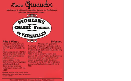 Farina Gruaudor per pizza e brioches - tipo 55 - Moulins de Versailles