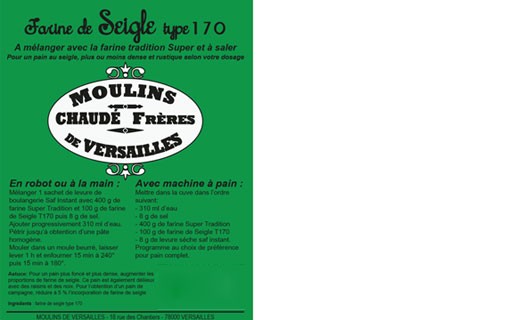 Farina di segale - tipo 170 - Moulins de Versailles