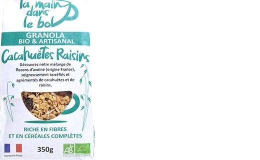 Granola bio - Arachidi e uva - La Main dans le Bol