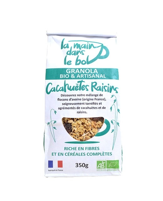 Granola bio - Arachidi e uva - La Main dans le Bol