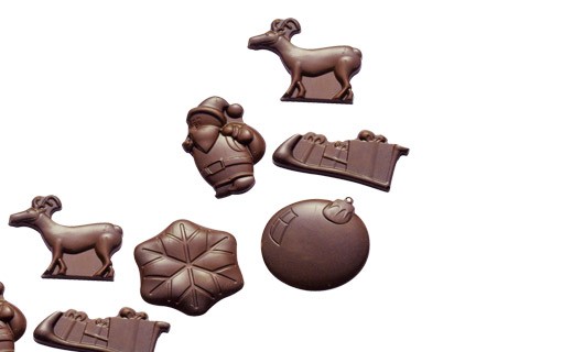 Stampo per decorazioni di cioccolato sul tronchetto di Natale  - Barry