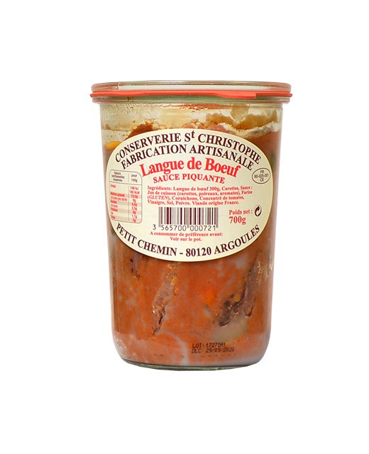 Piatto pronto:  lingua di bue in salsa piccante - Conserverie Saint-Christophe