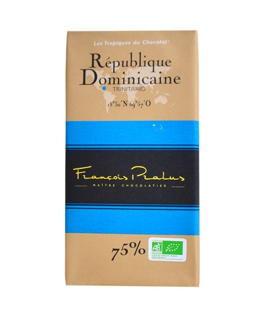 Tavoletta di cioccolato fondente Repubblica Dominicana bio - Pralus